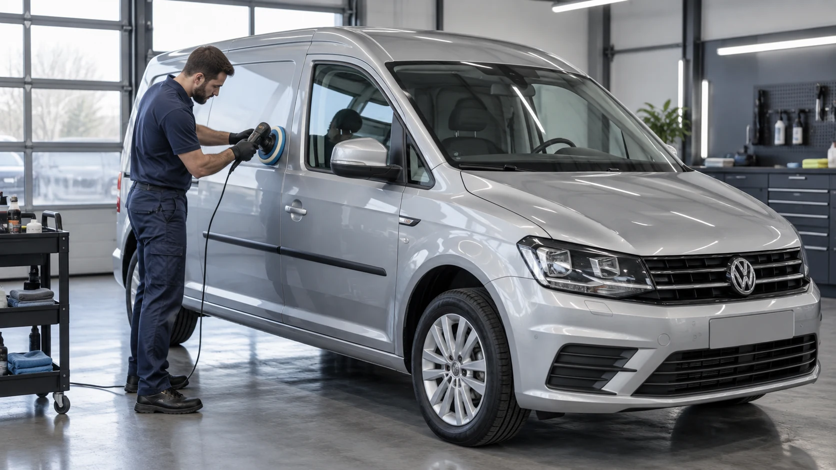 Ilustrační fotografie detailingu vozu Volkswagen Caddy